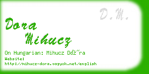 dora mihucz business card